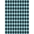 thumbnail image 1 of Ahgly Company Indoor Rectangle Patterned Blue Lagoon Blue Area Rugs, 2' x 4', 1 of 6