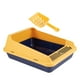 thumbnail image 5 of Arenero para gatos abierto por arriba, arenero para gatos con laterales altos y entrada baja, protección contra salpicaduras, arenero para gatos Azul Amarillo, 5 of 8