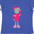 thumbnail image 4 of Inktastic Cute Robot, Girl Robot, Pink Robot with Ribbon Girls Toddler T-Shirt, 4 of 5