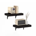 thumbnail image 5 of Furinno TANNA 15-Inch Wall Mounted Floating Display Shelves in Tobacco Set of 2, 5 of 6