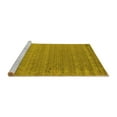 thumbnail image 2 of Ahgly Company Machine Washable Indoor Round Abstract Yellow Contemporary Area Rugs, 8' Round, 2 of 4