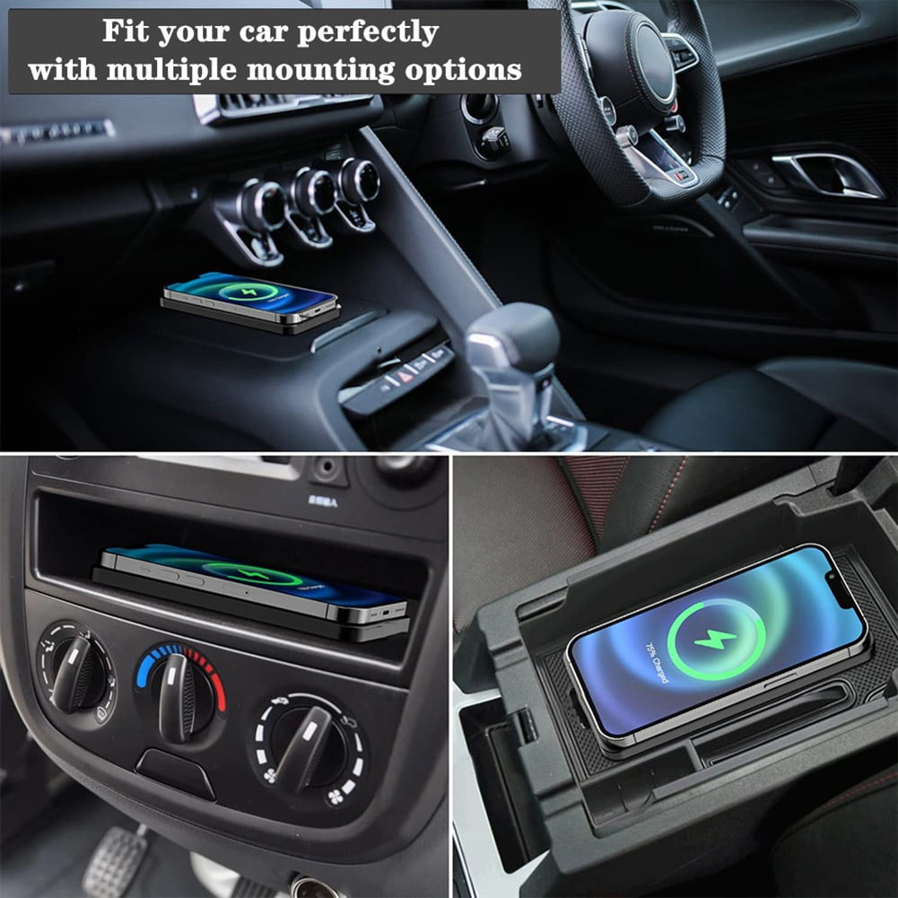 SOFEIYA Car Wireless Charging Pad Non Slip Fast Charger 15W Can Be Cropped Car Charger D