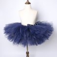 thumbnail image 3 of Falda tutú para niñas pequeñas, color azul marino, esponjosa, para ballet, de princesa, para fiestas, bailes, de 3 meses a 14 años, 3 of 5