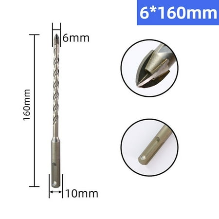 

Tile Porcelain Drill Bit SDS PLUS Shank Carbide Drill Drilling for Ceramic Stone