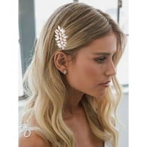 Rhinestone Bride Wedding Hair Comb Crystal Bridal Hair Piece Bridesmaids Hair Accessories for Women Prom Party Hair Clips (A-Silver)