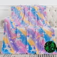 thumbnail image 1 of Jekeno Glow in The Dark Blanket Unicorn Blanket Gifts for Girls Kids, Throws Blanket Unicorns Decor for Bedroom Bed Couch Cozy Birthday Christmas Toys for Girls Boys Toddler 50" x 60", 1 of 6