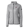 thumbnail image 2 of Women's Cutter & Buck Gray UIC Flames Rainier Eco Insulated Puffer Full-Zip Jacket, 2 of 3
