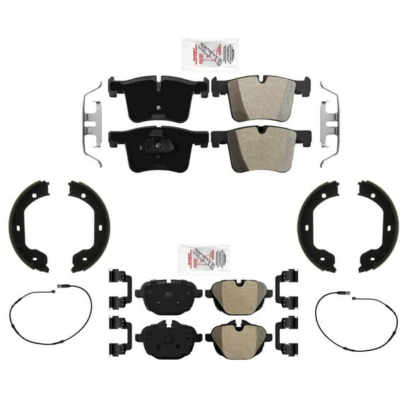 AmeriPRO Semi Metallic Disc Brake Pads Sensors Parking for BMW X3 2011-2017