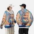 thumbnail image 4 of Vsdgher Sailing Ship Ocean Sunset Print Adult Hoodie Shirts Rash Guard for Men Women,Long Sleeve Sun Protection Fishing Shirts for Athletic Running Swim-3X-Large, 4 of 7