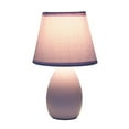 thumbnail image 2 of Nauru 9.45" Traditional Petite Ceramic Oblong Bedside Table Desk Lamp With Matching Tapered Drum Fabric Shade For, 2 of 7