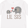 thumbnail image 4 of Inktastic Little Sister Elephant Girls Long Sleeve Toddler T-Shirt, 4 of 5