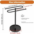 thumbnail image 2 of Towel Holder Stand, Stainless Steel Hand Towel Holder Rack for Bathroom Countertop, S-Shape Free Standing Towel Bar Holds 2 Towels for Kitchen Countertop, Black, 2 of 5