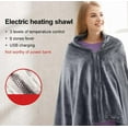 thumbnail image 2 of LACKUST Electric Heated Throw Blanket,59x33in Heating Shawl Cover Heated Weighted Blanket 3 Gears Temperature Brown Electric blanket,5V, 2 of 8