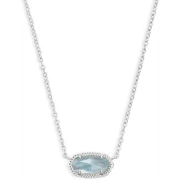 Kendra Scott Elisa Pendant Necklace in Light Blue Illusion -