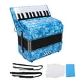 thumbnail image 2 of Accordion, Celluloid Accordions Reed Durable Easy Playing  For Beginner Sky Blue, 2 of 8