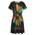 thumbnail image 4 of Stream Music Listen to Songs Women's Dress Short Sleeve Summer Sundress Summer Women Clothes, 4 of 7