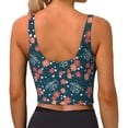 thumbnail image 3 of Kdxio Happy Mother's Day Print Workout Crop Tank Top for Women Racerback Yoga Tank Tops Athletic Sports Shirts Exercise Undershirts, 3 of 9