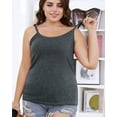 thumbnail image 5 of Alove Womens Plus Size Tops Cotton Camisoles Adjustable Spaghetti Strap Tank Tops Scoop Neck Layer Cami Build in Shelf Bra, 5 of 6
