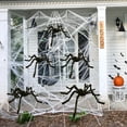 thumbnail image 3 of Halloween Spider Web Outdoor,Halloween Decor,Giant Fake Spider with Triangular Huge Spider Web,Fake Spider with Triangular Spider Web for Yard Costumes Parties Haunted House Decor luau party Decor, 3 of 6