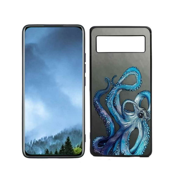 Octopus-251 Phone Case, Degined for Google Pixel 6(2021) Case Men Women, Flexible Silicone Shockproof Case for Google Pixel 6(2021)