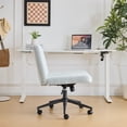 thumbnail image 5 of Ktaxon Oversized Armless Office Chair Swivel Study Chair Adjustable Desk Chair with Criss Cross Legs for Conference and Home Mint Green, 5 of 8