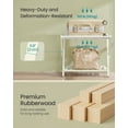 thumbnail image 5 of SONGMICS Set of 2 Solid Wood Luggage Racks, No-Assembly Folding Suitcase Stands with Storage Shelf, 150 lb Capacity Each for Guest Room Hotel, Cream White, 5 of 5