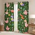 thumbnail image 2 of Manfei Bowknot Pink Dinosaur Black Out Curtains, Cartoon Animal Curtains Pack of 2 (42x63 Each), Teens Boys Girls Kids Bedroom Curtains, Living Room Curtains Decor, 2 of 6