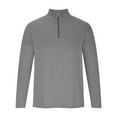 thumbnail image 4 of Aofany Men's Long Sleeved T-shirt Quick Drying Sports Running Pullover Half Zipper Tops Solid Color Breathable Tee Shirt, 4 of 6