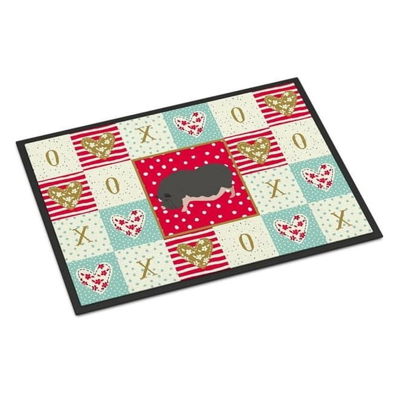 Carolines Treasures CK5368JMAT 24 x 36 in. Vietnamese Pot-Bellied Pig Love Indoor or Outdoor Mat