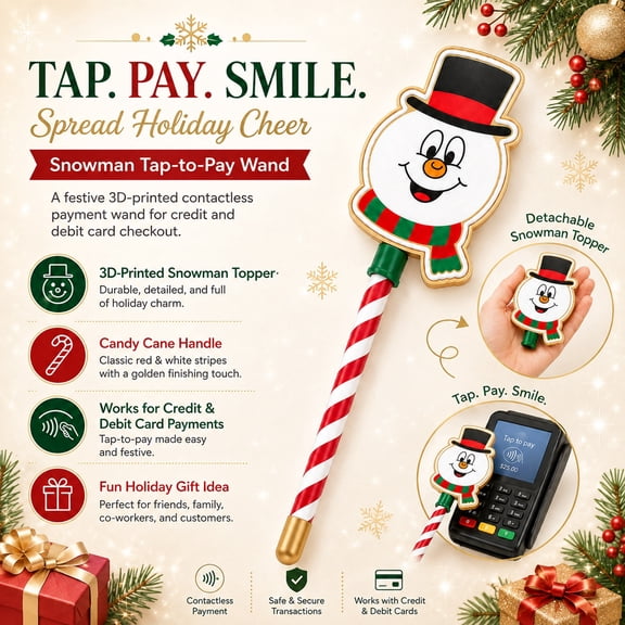 GuodhuChristmas Tap Wand - Credit Card Wand Tap to Pay Wand(Snowman)