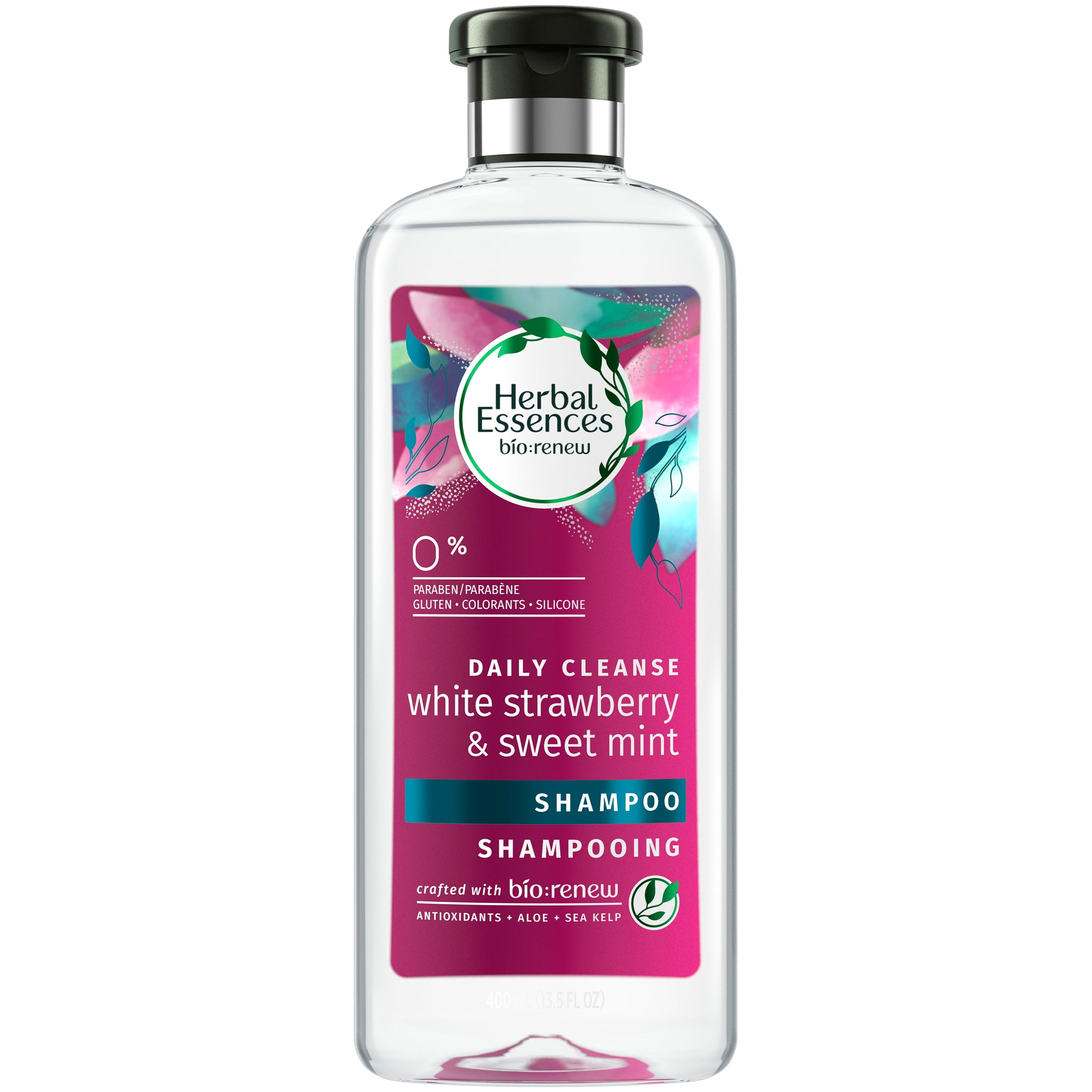 uklar Forfatning en sælger Herbal Essences Bio:Renew Daily Cleanse White Strawberry & Sweet Mint  Shampoo 13.5 fl. oz. Bottle - Walmart.com