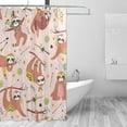 thumbnail image 2 of FREEAMG Sloth Shower Curtain Waterproof Fabric Bath Curtain with Hooks for Bathtub Bathroom Decor, 60 x 72 Inch, 2 of 6