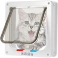thumbnail image 1 of unidad (19,7 x 19 x 5,3 cm) gatera con microchip gatera con microchip gatera con microchip marrón con kits de tornillos para gatos y perros pequeños blanco, mediano, 1 of 3