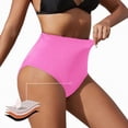 thumbnail image 4 of NOLDARES Women High Waisted Swimsuit Bikini Bottoms - Tummy Control Swim Bottom Full Coverage Bathing Suit(Hot Pink,S), 4 of 4