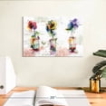 thumbnail image 3 of Elephant Stock Rustic Colorful Flowers Wall Art - Horizontal Canvas Wall Art - Living Room Wall Decor - Abstract Canvas - Beige And Pink Decor - 12" x 8", 3 of 8
