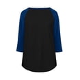 thumbnail image 3 of LODIENY Plus Size (S-5XL) Casual Slim Fit T-Shirts for Men Henley Button Down Shirt Raglan 3/4 Sleeve Color Block Jersey Baseball Tops Blue XXXXL, 3 of 3