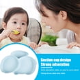 thumbnail image 4 of Plato De Alimentación De Bebé De Silicona Platos para niños de dibujos animados Platos de alimentación para bebés de silicona Cubiertos para bebés (azul claro) Ndcxsfigh Libre de BPA, 4 of 8