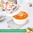 thumbnail image 3 of Yayeee Pot Holders Kitchen Heat Resistant with Pocket 7"x9.8" Cotton Oven Cooking Hot Pads, Purple Retro Flower, 3 of 7