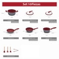thumbnail image 2 of Bateria de Cocina Flavorstone Light Grande Antiadherente Set 10 Piezas Rojo Flavor Stone, 2 of 3