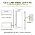 thumbnail image 3 of 28" X 96" 1-Lite Pantry Door Prehung Frosted Glass Interior Shaker Door Slab Solid Core White Primed Pantry Door With Door Seal Strip/ Jamb, 3 of 8
