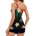 thumbnail image 2 of Aboser Womens Vintage Floral Tankini Swimsuit Two Piece Bathing Suits Beach Swim Top with Boy Shorts Swimwear 2026 Summer Fashion Outfits S-2XL, 2 of 4