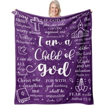 Christian Gifts for Women - Religious Gifts Blankets - I Am A Child of God Throw 60"X50" - Christian Gift Prayer Blanket - Christian Christmas Birthday Gifts - Bible Verses Catholic Gifts