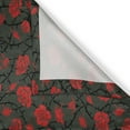 thumbnail image 3 of Ambesonne Abstract Kitchen Curtains, Mystic Rose Swirls Design, 55"x39", Charcoal Grey Ruby, 3 of 3