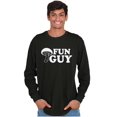 thumbnail image 3 of Fun Guy Fungi Mushroom Nerdy Geeky Men's Big & Tall Long Sleeve Graphic Tee Brisco Brands 2X, 3 of 5