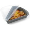 thumbnail image 4 of KEVJES 3sets Reusable Silicone Leftover Pizza Slice Storage Container with Air-tight Lids-BPA Free,Fits Single Slice up to 16\u201d,Save Space,Refrigerator organizer(3 Space Grey), 4 of 8