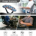 thumbnail image 7 of SCRAWLGOD Pineapple Monstera Elastic Computer Chair Slipcover with Armrest Protector Set of 4 Easy to Remove Desk Chair Cover Dustproof Universal Swivel Chair Covers, 7 of 7