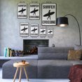 thumbnail image 4 of Surfer Crossing 8 Inch x 12 Inch Novelty Plastic Sign Watch For Boards Durable Weatherproof UV Protected Perfect for Beach Houses Garages Driveways Fun Gift for Surfers Beach Bums, 4 of 6