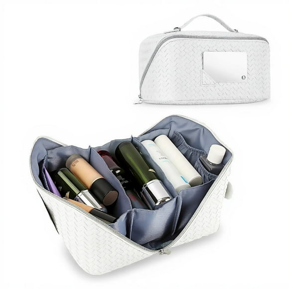 Bolsa de maquillaje de viaje Dogman's Cloud Club, grande, a cuadros