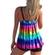 thumbnail image 3 of VISgogo Mujeres Swim Shirt + Shorts, Geometry/Rainbow/Butterfly Print Swimming Tops Traje de baño Pantalones cortos Traje VISgogo  moda, 3 of 9