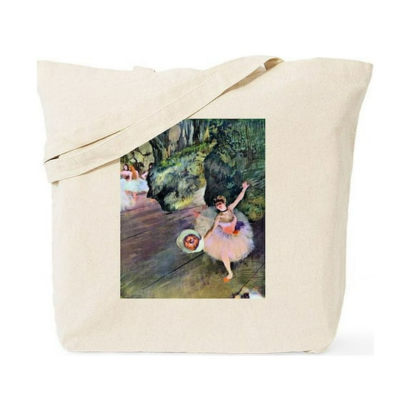 CafePress - Edgar Degas Dancer With Flowers Tote Bag - Unisex Canvas Tote Bag, Beige, 1-Piece